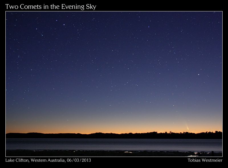 Two Comets in the Evening Sky