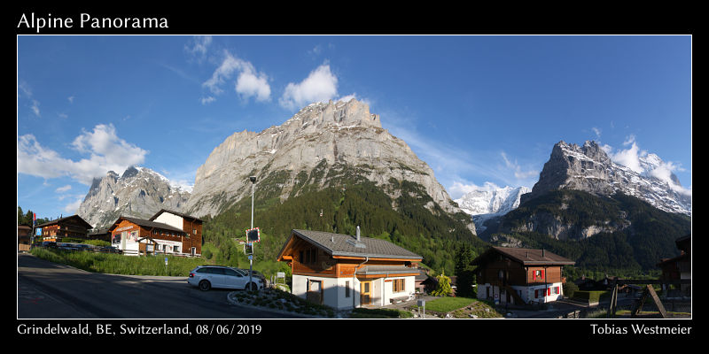 Alpine panorama, Grindelwald, Switzerland